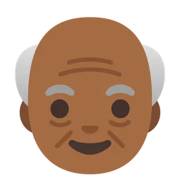 Old Man: Medium-Dark Skin Tone — Google