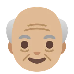 Old Man: Medium-Light Skin Tone — Google