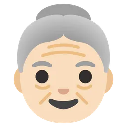 Old Woman: Light Skin Tone — Google