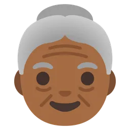 Old Woman: Medium-Dark Skin Tone — Google