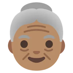 Old Woman: Medium Skin Tone — Google