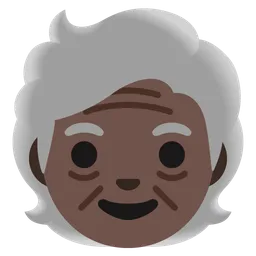 Older Person: Dark Skin Tone — Google