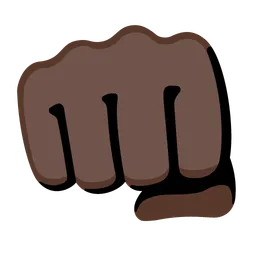 Oncoming Fist: Dark Skin Tone — Google