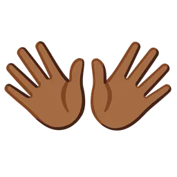 Open Hands: Medium-Dark Skin Tone — Google
