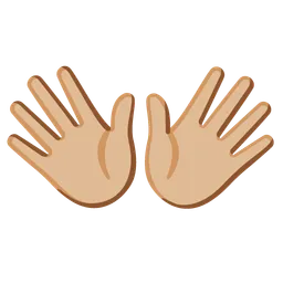 Open Hands: Medium-Light Skin Tone — Google