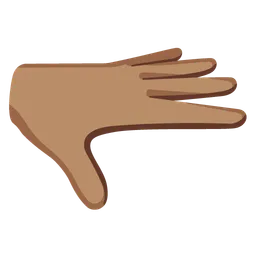 Palm Down Hand: Medium Skin Tone — Google
