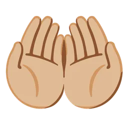 Palms Up Together: Medium-Light Skin Tone — Google