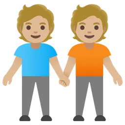 People Holding Hands: Medium-Light Skin Tone — Google