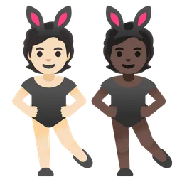 People With Bunny Ears: Light Skin Tone, Dark Skin Tone Google