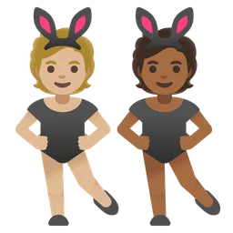 People With Bunny Ears: Medium-Light Skin Tone, Medium-Dark Skin Tone Google
