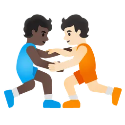 People Wrestling: Dark Skin Tone, Light Skin Tone Google