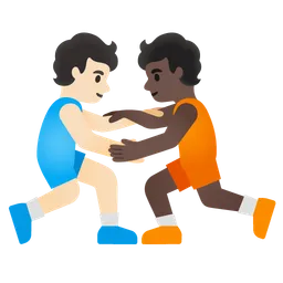 People Wrestling: Light Skin Tone, Dark Skin Tone Google