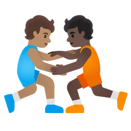People Wrestling: Medium Skin Tone, Dark Skin Tone Google