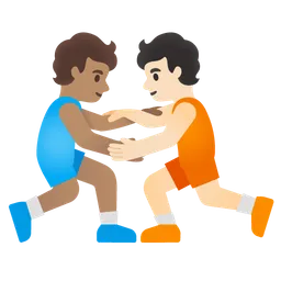 People Wrestling: Medium Skin Tone, Light Skin Tone Google