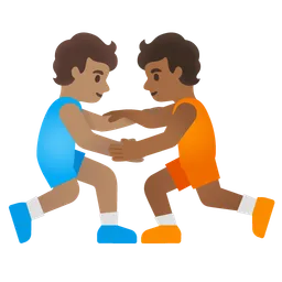 People Wrestling: Medium Skin Tone, Medium-Dark Skin Tone Google