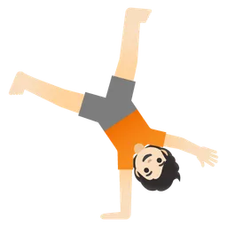 Person Cartwheeling: Light Skin Tone — Google