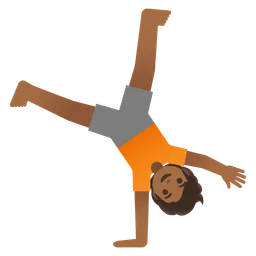 Person Cartwheeling: Medium-Dark Skin Tone — Google