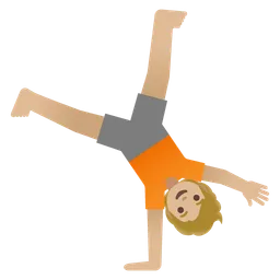 Person Cartwheeling: Medium-Light Skin Tone — Google