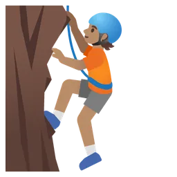 Person Climbing: Medium Skin Tone — Google