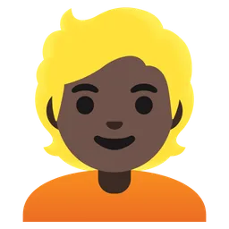 Person: Dark Skin Tone, Blond Hair — Google