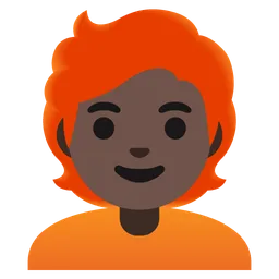 Person: Dark Skin Tone, Red Hair — Google