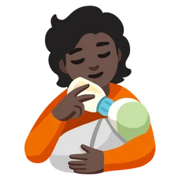 Person Feeding Baby: Dark Skin Tone — Google