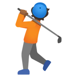 Person Golfing: Medium-Dark Skin Tone — Google