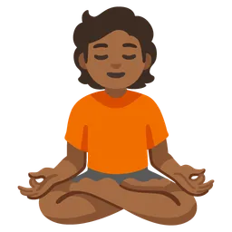 Person in Lotus Position: Medium-Dark Skin Tone — Google