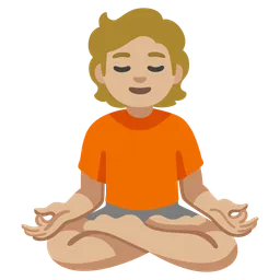 Person in Lotus Position: Medium-Light Skin Tone — Google