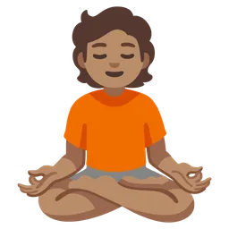 Person in Lotus Position: Medium Skin Tone — Google