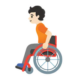 Person in Manual Wheelchair: Light Skin Tone — Google