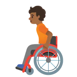 Person in Manual Wheelchair: Medium-Dark Skin Tone — Google