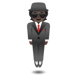 Person in Suit Levitating: Dark Skin Tone — Google