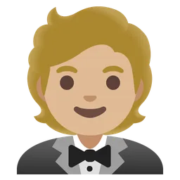 Person in Tuxedo: Medium-Light Skin Tone — Google