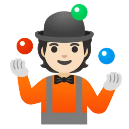Person Juggling: Light Skin Tone — Google