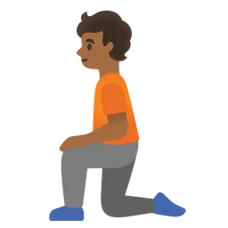 Person Kneeling: Medium-Dark Skin Tone — Google