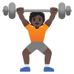 Person Lifting Weights: Dark Skin Tone — Google