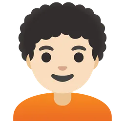 Person: Light Skin Tone, Curly Hair — Google