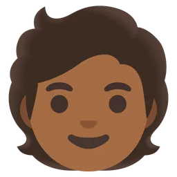Person: Medium-Dark Skin Tone — Google