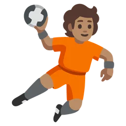 Person Playing Handball: Medium Skin Tone — Google