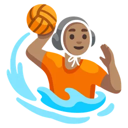 Person Playing Water Polo: Medium Skin Tone — Google
