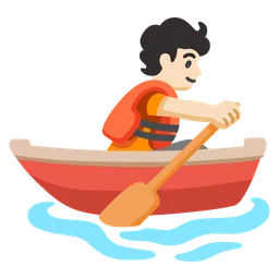 Person Rowing Boat: Light Skin Tone — Google