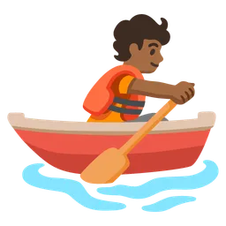 Person Rowing Boat: Medium-Dark Skin Tone — Google