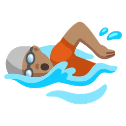 Person Swimming: Medium Skin Tone — Google