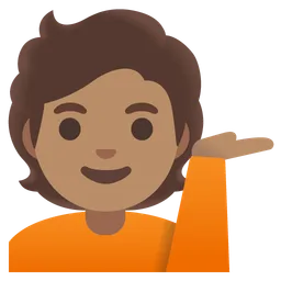 Person Tipping Hand: Medium Skin Tone — Google
