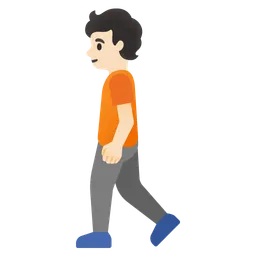 Person Walking: Light Skin Tone — Google