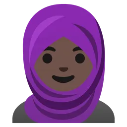 Woman with Headscarf: Dark Skin Tone — Google