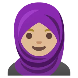 Woman with Headscarf: Medium-Light Skin Tone — Google
