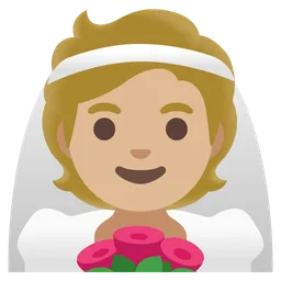 Person with Veil: Medium-Light Skin Tone — Google