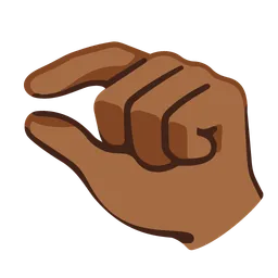 Pinching Hand: Medium-Dark Skin Tone — Google